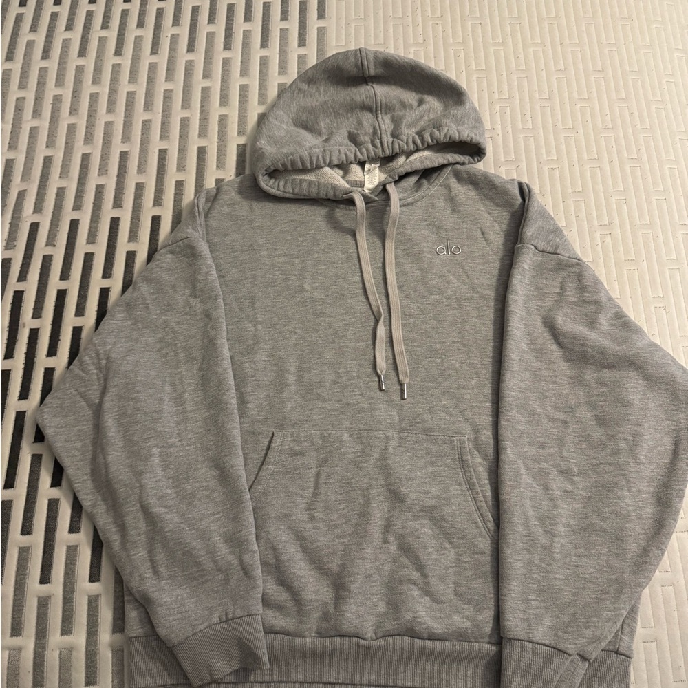 ALO Yoga Light Gray Hoodie - Picture 3 of 7